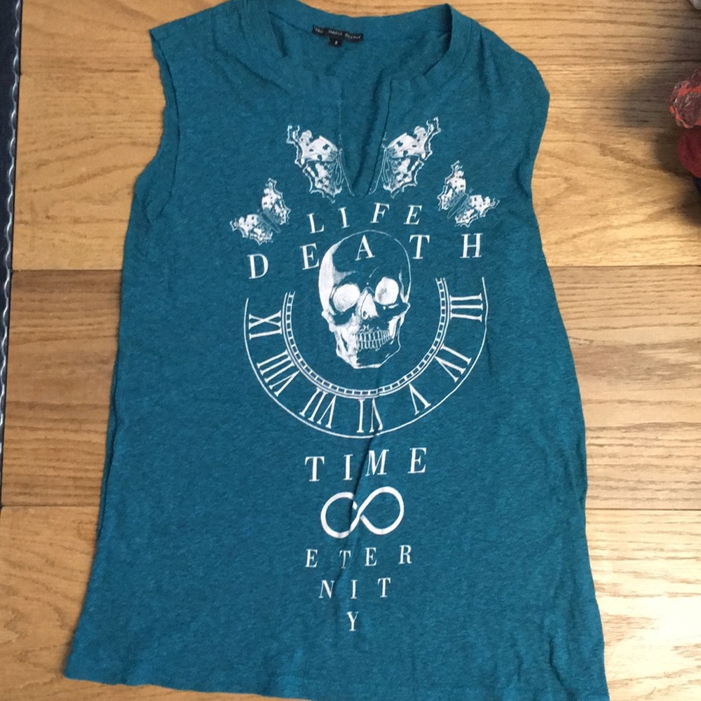 Turquoise cut off tank